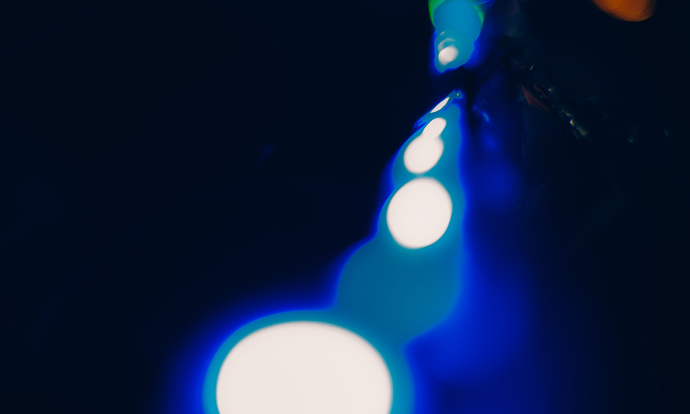 Lichtreflexe blau
